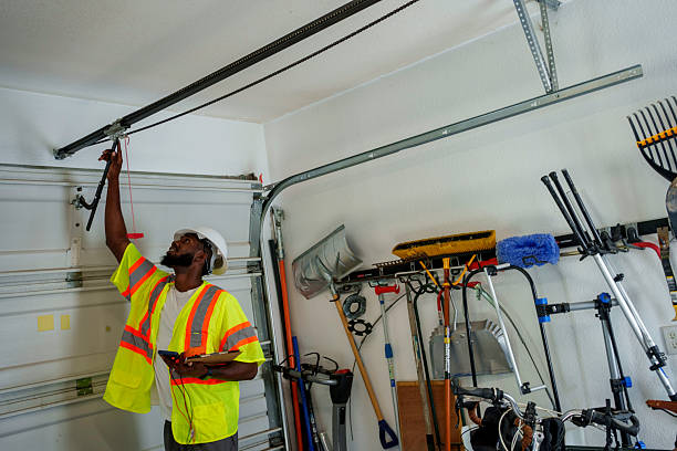Professional Garage Door Installation technician working in Lakeside, VA